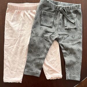 Zara Pink and Gray Girls Leggings 2-Pack